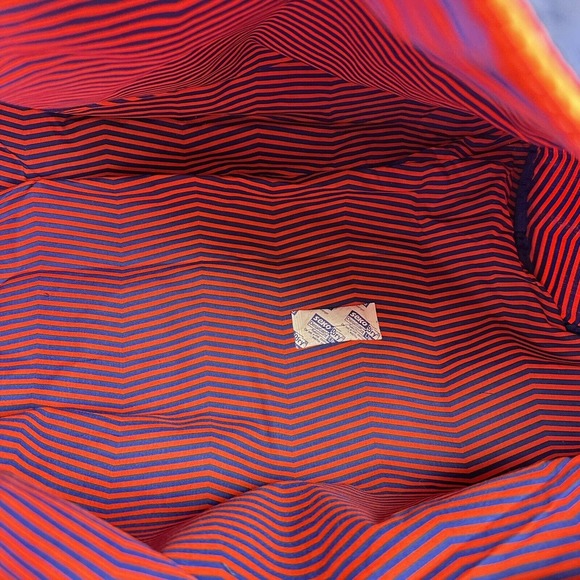 Kenzo Parfums Bag Unisex Navy Red Logo Striped Rare Gym Travel Canvas 18x11x22 - Picture 7 of 7